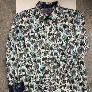 Floral Print Men's Shirt Robert Graham XL Classic Fit